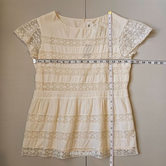 Bonpoint Blouse E18 Gretalay Cream Women's Size XS - Picture 3 of 6